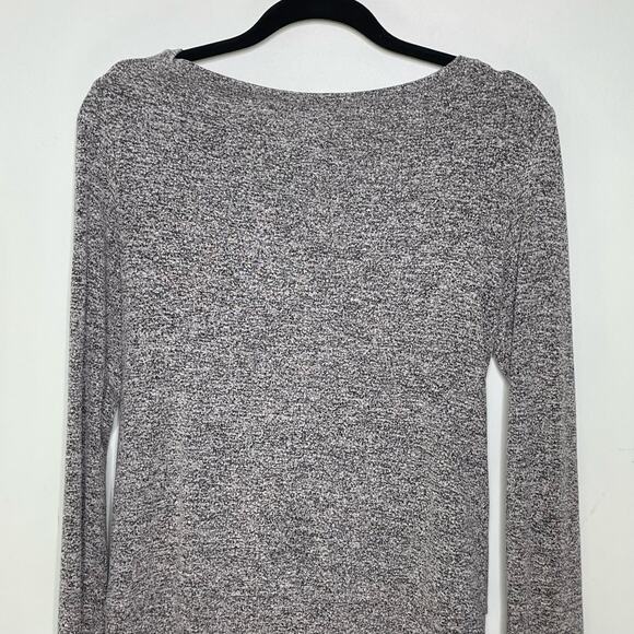 C9 by Champion Yoga Top Knit Long Sleeve Open Back Pullover Heather Gray XS - Picture 2 of 10
